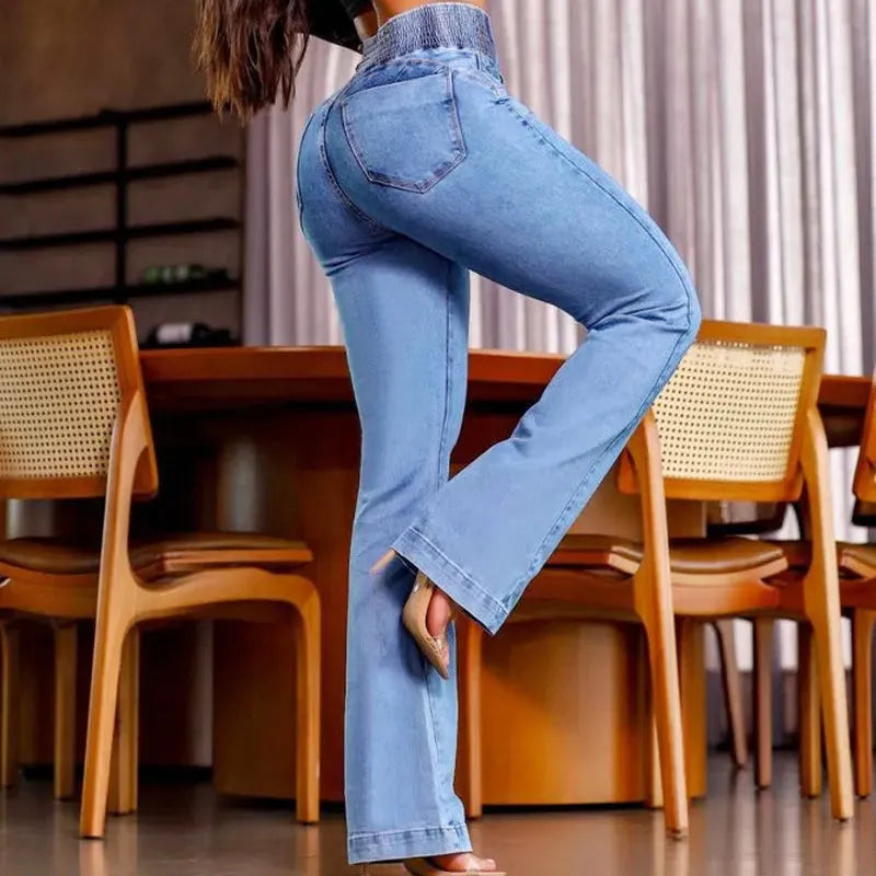 Calça Jeans Flare Modeladora de Cintura Alta 