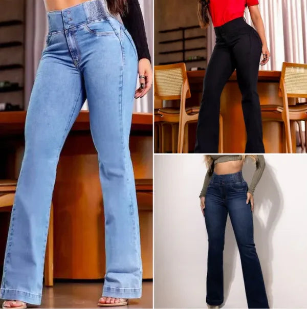 Calça Jeans Flare Modeladora de Cintura Alta 
